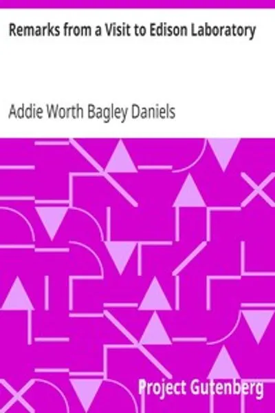 Обложка книги "Заметки с визита в лабораторию Эдисона"