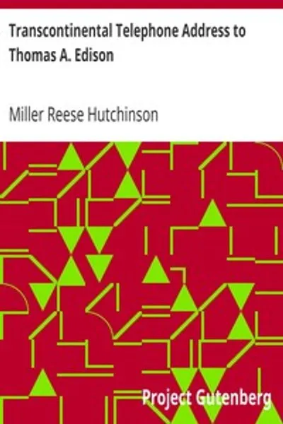 Обложка книги "Трансконтинентальная телефонная речь Томасу Эдисону"