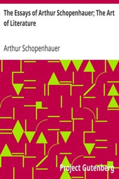 Обложка книги "Эссе Артура Шопенгауэра. Искусство литературы"