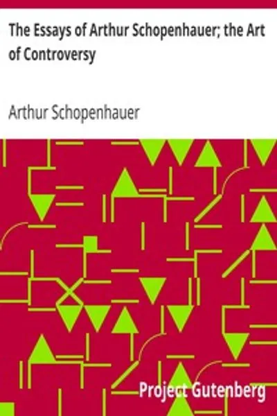 Обложка книги "Эссе Артура Шопенгауэра. Искусство спора"