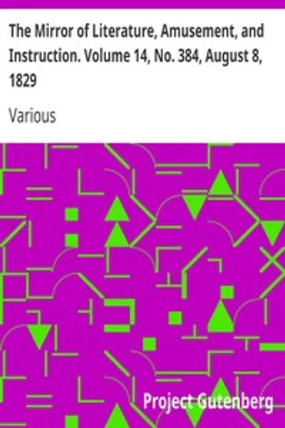 Обложка книги "Зеркало литературы, развлечений и науки. Том 14, № 384, 8 августа 1829 г."