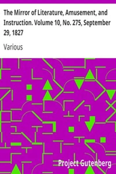 Обложка книги "Зеркало литературы, развлечений и наставлений. Том 10, № 275, 29 сентября 1827 года"