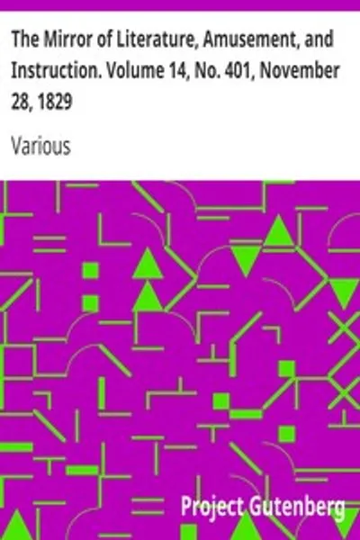 Обложка книги "Зеркало литературы, развлечения и наставления. Том 14, № 401, 28 ноября 1829 года"