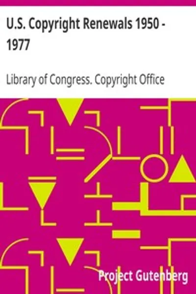 Обложка книги "Возобновление авторских прав США 1950-1977"