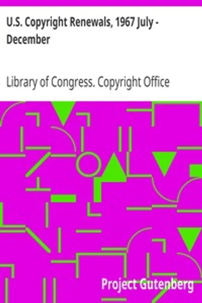 Обложка книги "Возобновление авторских прав США, июль - декабрь 1967"