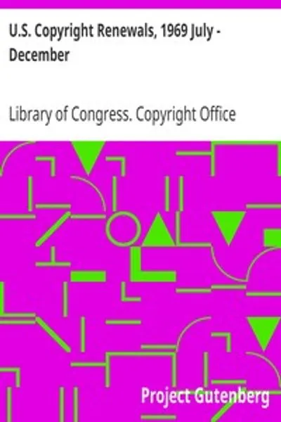 Обложка книги "Возобновление авторских прав США, июль - декабрь 1969"