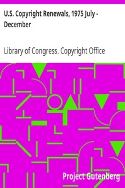 Обложка книги "Возобновление авторских прав США, июль - декабрь 1975"