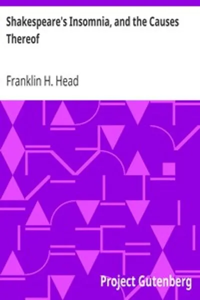 Обложка книги "Бессонница Шекспира и её причины"