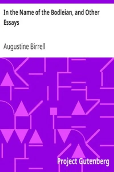 Обложка книги "Во имя Бодлиана и другие эссе"