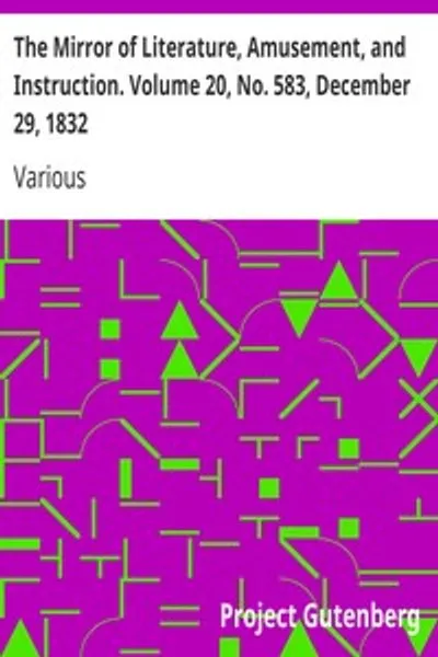 Обложка книги "Зеркало литературы, развлечений и науки. Том 20, № 583, 29 декабря 1832 года"