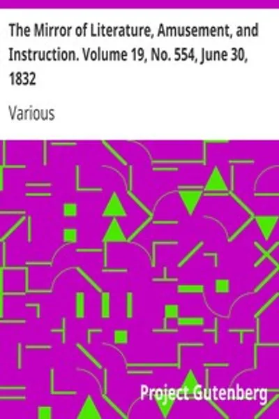 Обложка книги "Зеркало литературы, развлечений и наставлений. Том 19, № 554, 30 июня 1832"