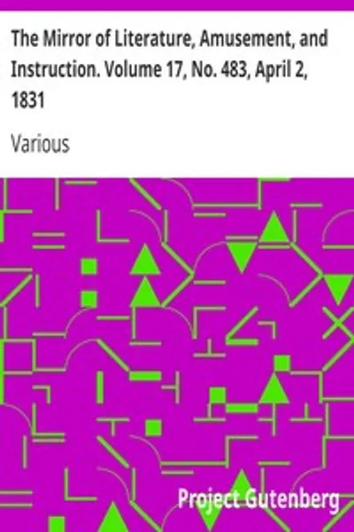 Обложка книги "Зеркало литературы, развлечений и наставлений. Том 17, № 483, 2 апреля 1831 г."