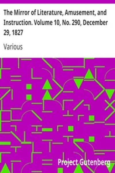 Обложка книги "Зеркало литературы, развлечения и наставления. Том 10, № 290, 29 декабря 1827 г."