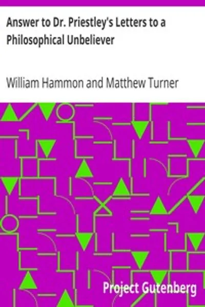 Обложка книги "Ответ на письма доктора Пристли к философскому неверующему"