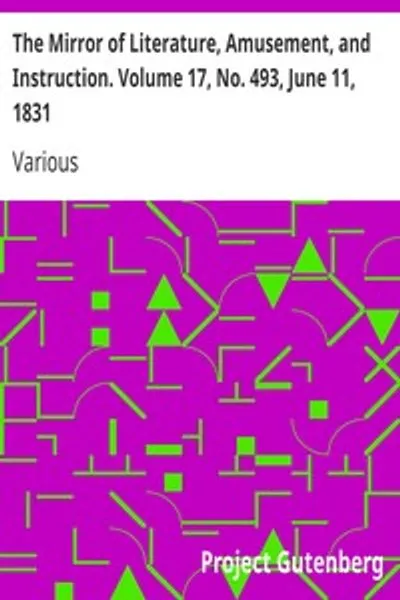 Обложка книги "Зеркало литературы, развлечений и наставлений. Том 17, № 493, 11 июня 1831 г."