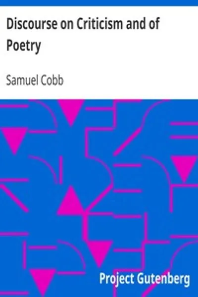Обложка книги "Рассуждение о критике и поэзии: Из Стихотворений по разным случаям (1707)"