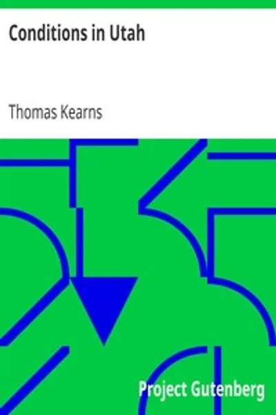 Обложка книги "Положение в Юте: Речь Почетного Томаса Кирнса из Юты в Сенате Соединенных Штатов"