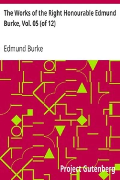 Обложка книги "Сочинения Его Превосходительства Эдмунда Бёрка, Том 05 (из 12)"