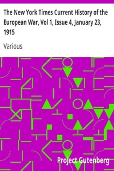 Обложка книги "Новая история Европы в хронике Нью-Йорк Таймс, Том 1, Выпуск 4, 23 января 1915 года"