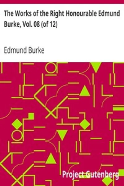 Обложка книги "Сочинения Его Превосходительства Эдмунда Бёрка, Том 08 (из 12)"