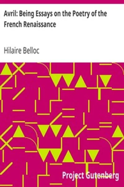 Обложка книги "Апрель: Эссе о поэзии французского Возрождения"