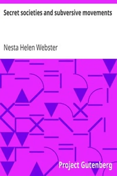Обложка книги "Тайные общества и подрывные движения"