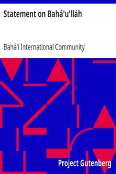 Обложка книги "Заявление о Бахаулле"