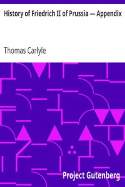 Обложка книги "История Фридриха II Прусского — Приложение"