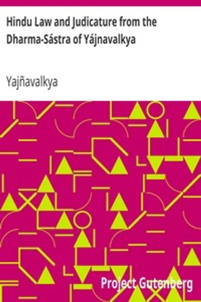 Обложка книги "Индусское право и судопроизводство из Дхарма-шастры Яджнавалкьи"