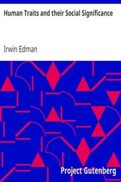 Обложка книги "Человеческие черты и их социальное значение"