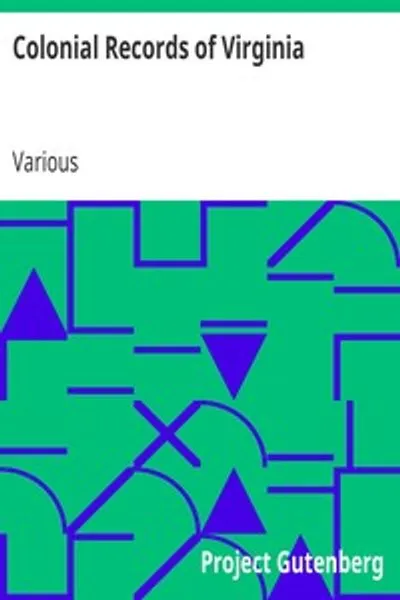 Обложка книги "Колониальные документы Вирджинии"
