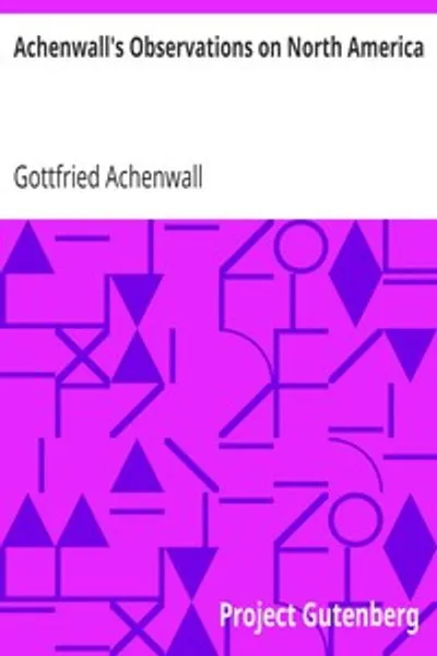Обложка книги "Наблюдения Ахенвальда о Северной Америке"