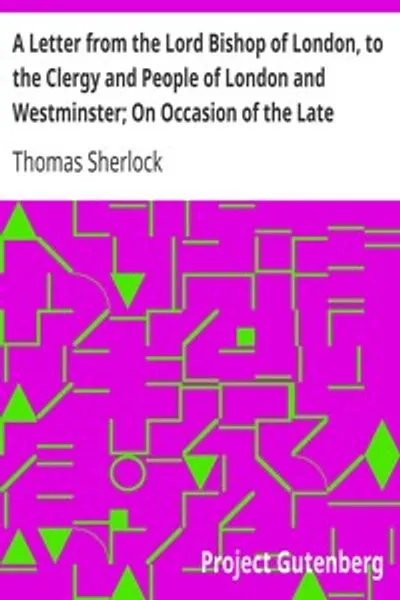 Обложка книги "Письмо лорда епископа Лондона к духовенству и народу Лондона и Вестминстера о недавних землетрясениях"
