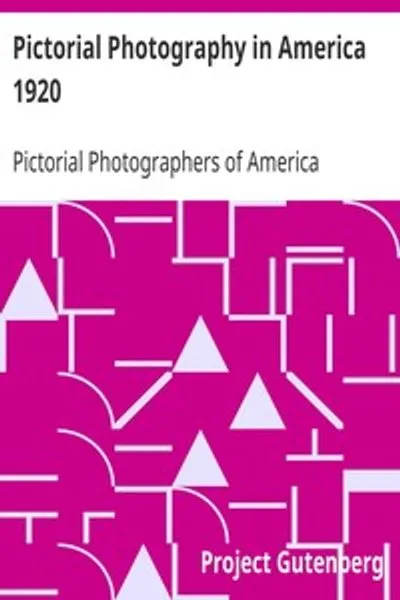 Обложка книги "Пикториальная фотография в Америке 1920"