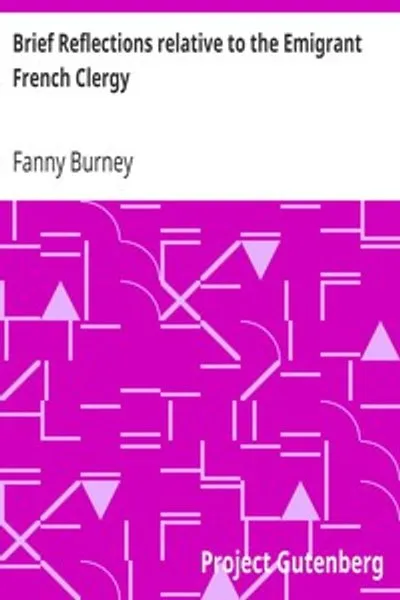 Обложка книги "Краткие размышления об эмигрировавшем французском духовенстве"
