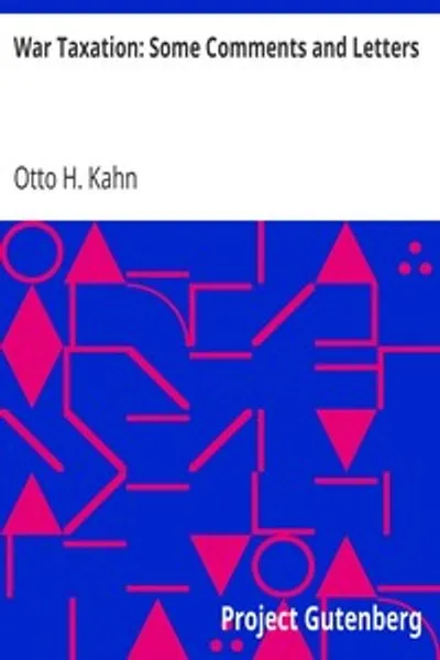 Обложка книги "Военное налогообложение: некоторые комментарии и письма"