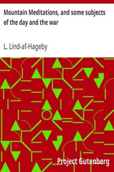 Обложка книги "Горные медитации и некоторые темы дня и войны"