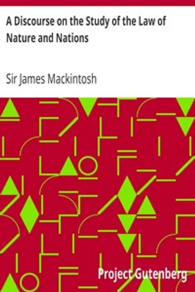 Обложка книги "Дискурс об изучении естественного права и международного права"