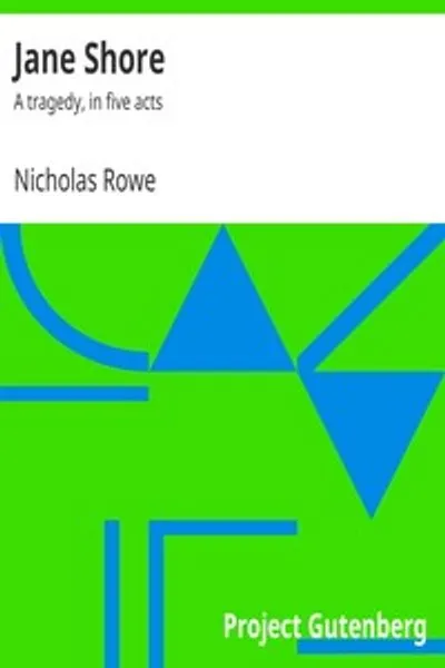 Обложка книги "Джейн Шор. Трагедия в пяти актах"