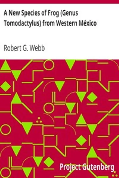 Обложка книги "Новый вид лягушки (род Tomodactylus) из Западной Мексики"