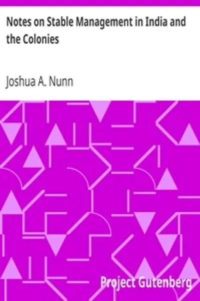 Обложка книги "Заметки по коневодству в Индии и колониях"