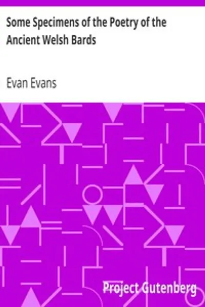 Обложка книги "Некоторые образцы поэзии древних валлийских бардов"
