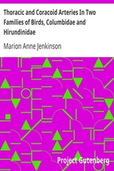 Обложка книги "Грудные и ключичные артерии у двух семейств птиц: голубиных и ласточковых"