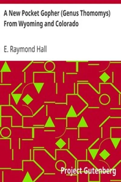 Обложка книги "Новый карманный суслик (род Thomomys) из Вайоминга и Колорадо"