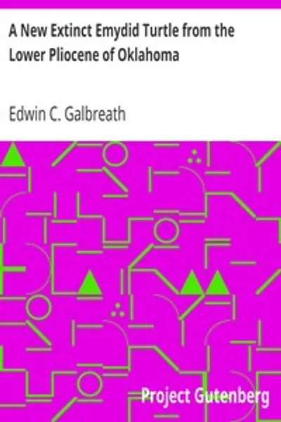 Обложка книги "Новый вымерший эмидидный черепаха из нижнего плиоцена Оклахомы"