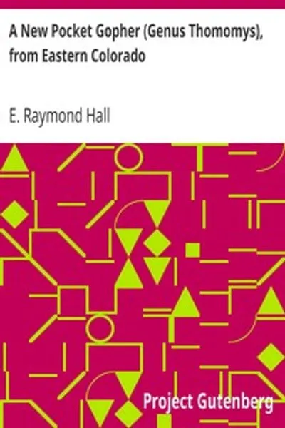 Обложка книги "Новый карманный суслик (род Thomomys) из восточной части Колорадо"