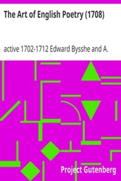 Обложка книги "Искусство английской поэзии (1708)"