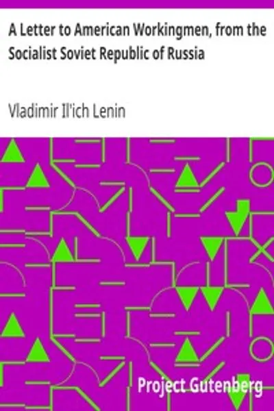Обложка книги "Письмо американским рабочим из Социалистической Советской Республики России"