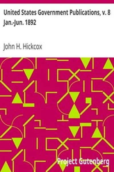 Обложка книги "Публикации правительства США, т. 8 янв.-июнь 1892 г.: Ежемесячный каталог"