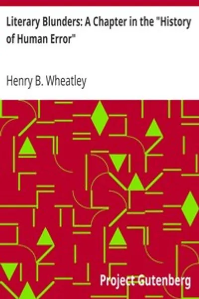 Обложка книги "Литературные оплошности: Глава из "Истории человеческой ошибки""